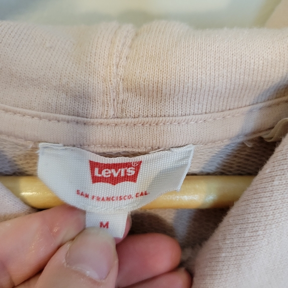 Levi's Blush Pink Hooded Sweatshirt Medium - Picture 7 of 10